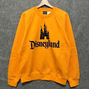NEW Disney Disneyland Pullover Unisex Sz M Orange 70th Anniversary Raglan Vault